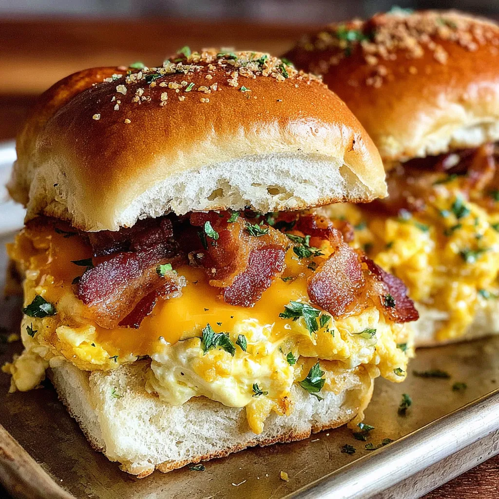 Crack Bacon Egg Cheese Sliders