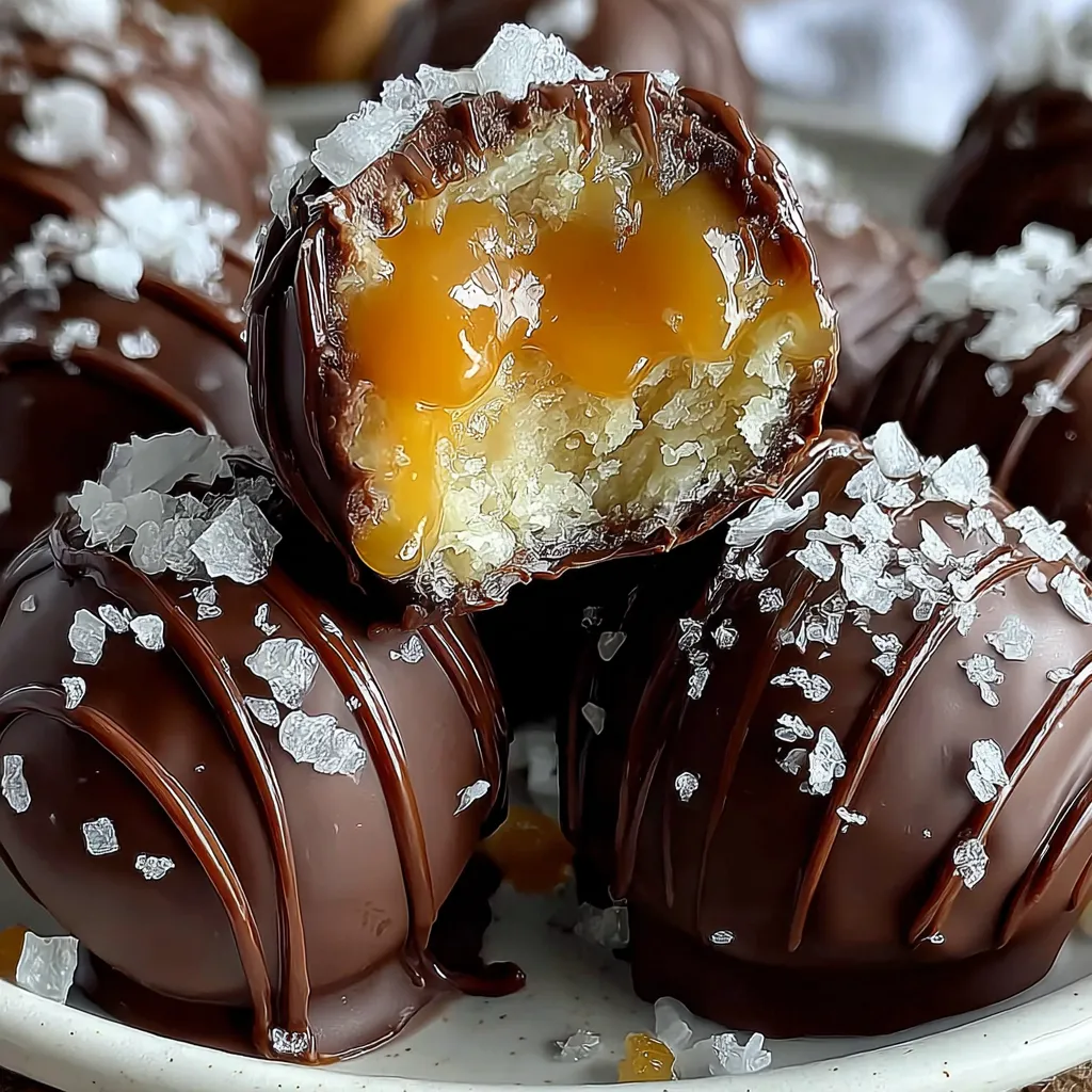 Bowl of melted chocolate and caramel mixture ready to chill for truffles