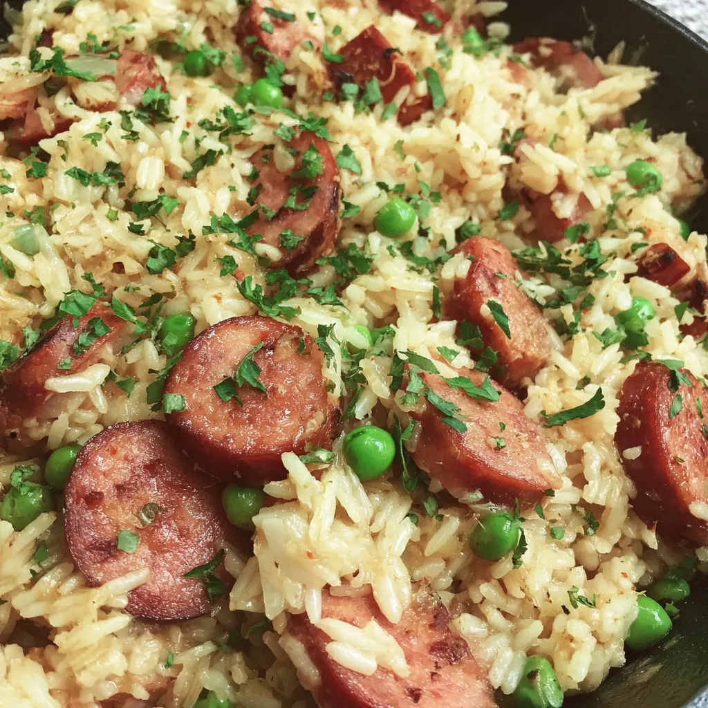 Kielbasa Rice Skillet