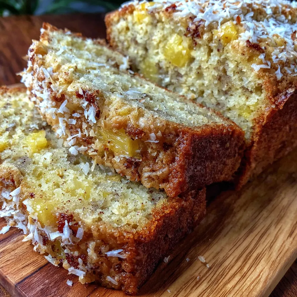 Coconut Pineapple Banana Bread