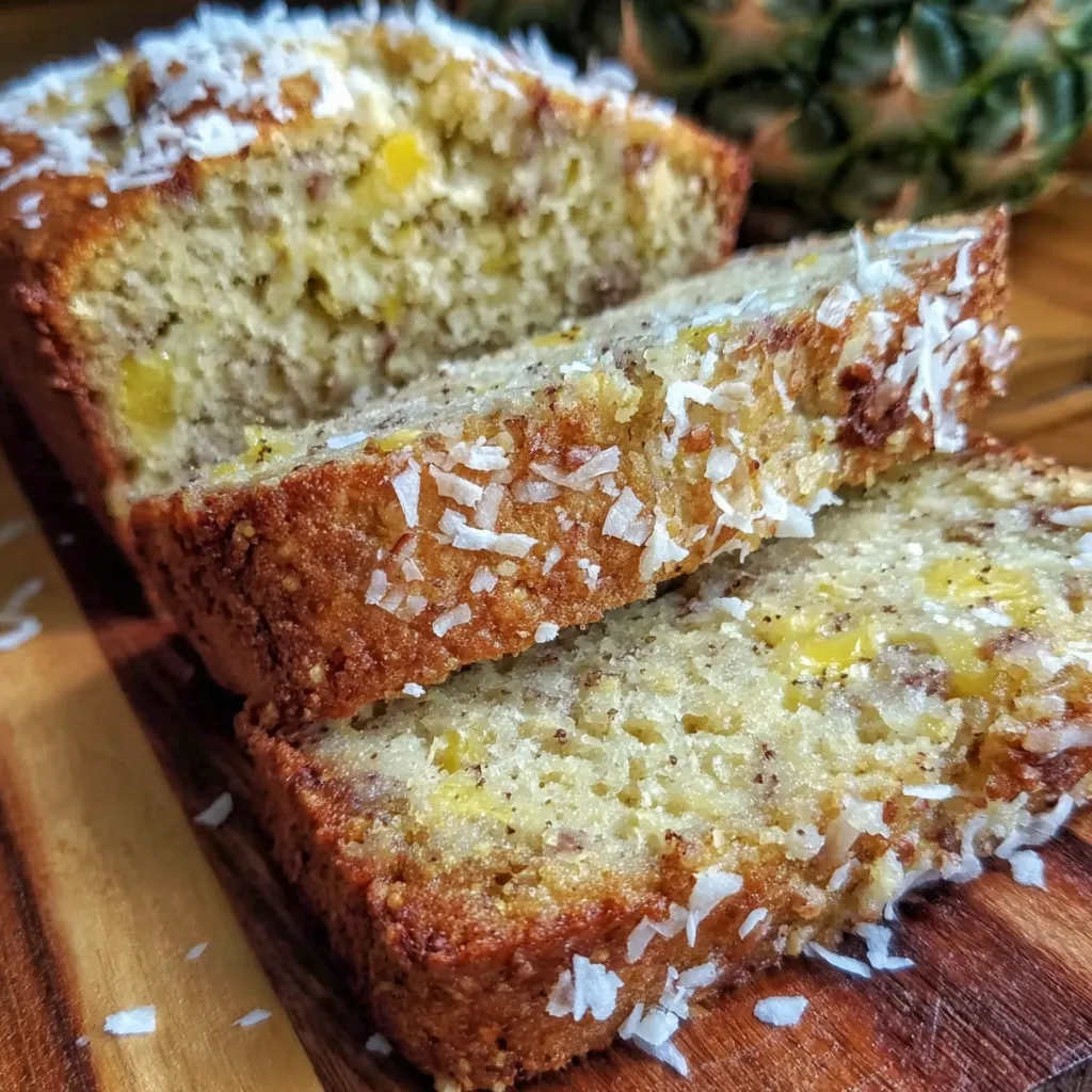 Banana bread slices served with coffee