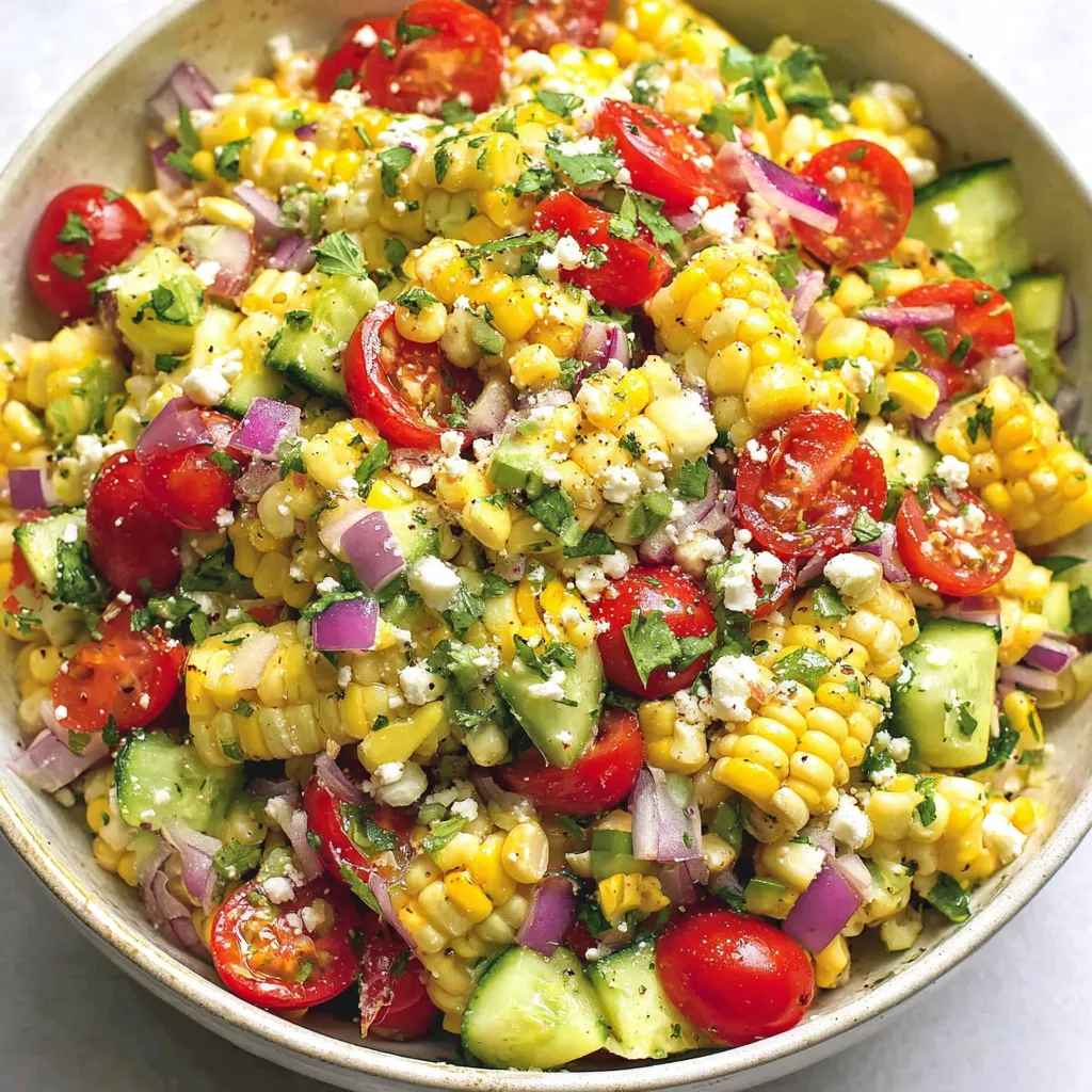 Zesty Corn Lime Cotija Salad