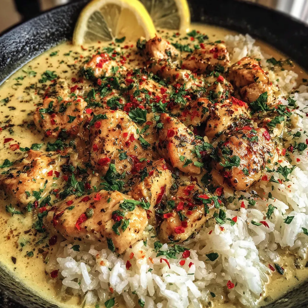 Garlic Chicken Creamy Rice