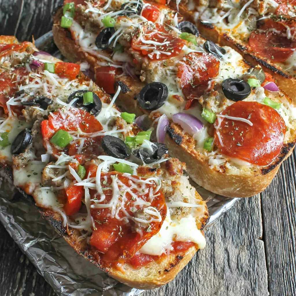 Grilled French Bread Pizza