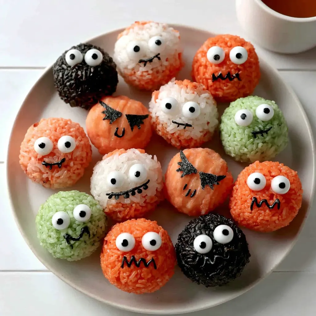 Spooky Halloween Sushi Balls