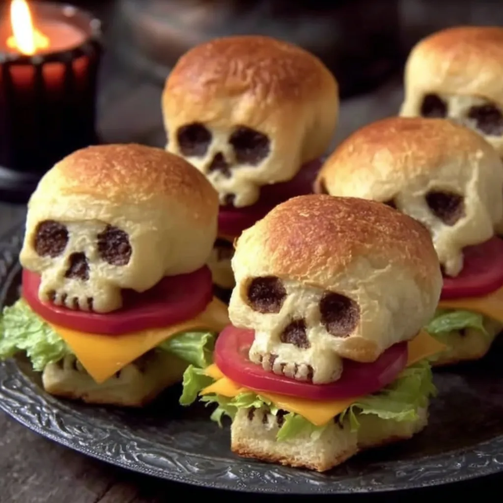 Cheeseburger Skulls Bone-In Buns