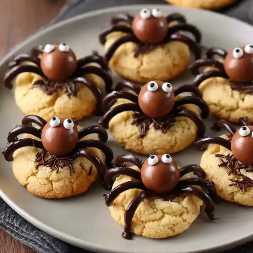 Spooky Halloween Spider Cookies