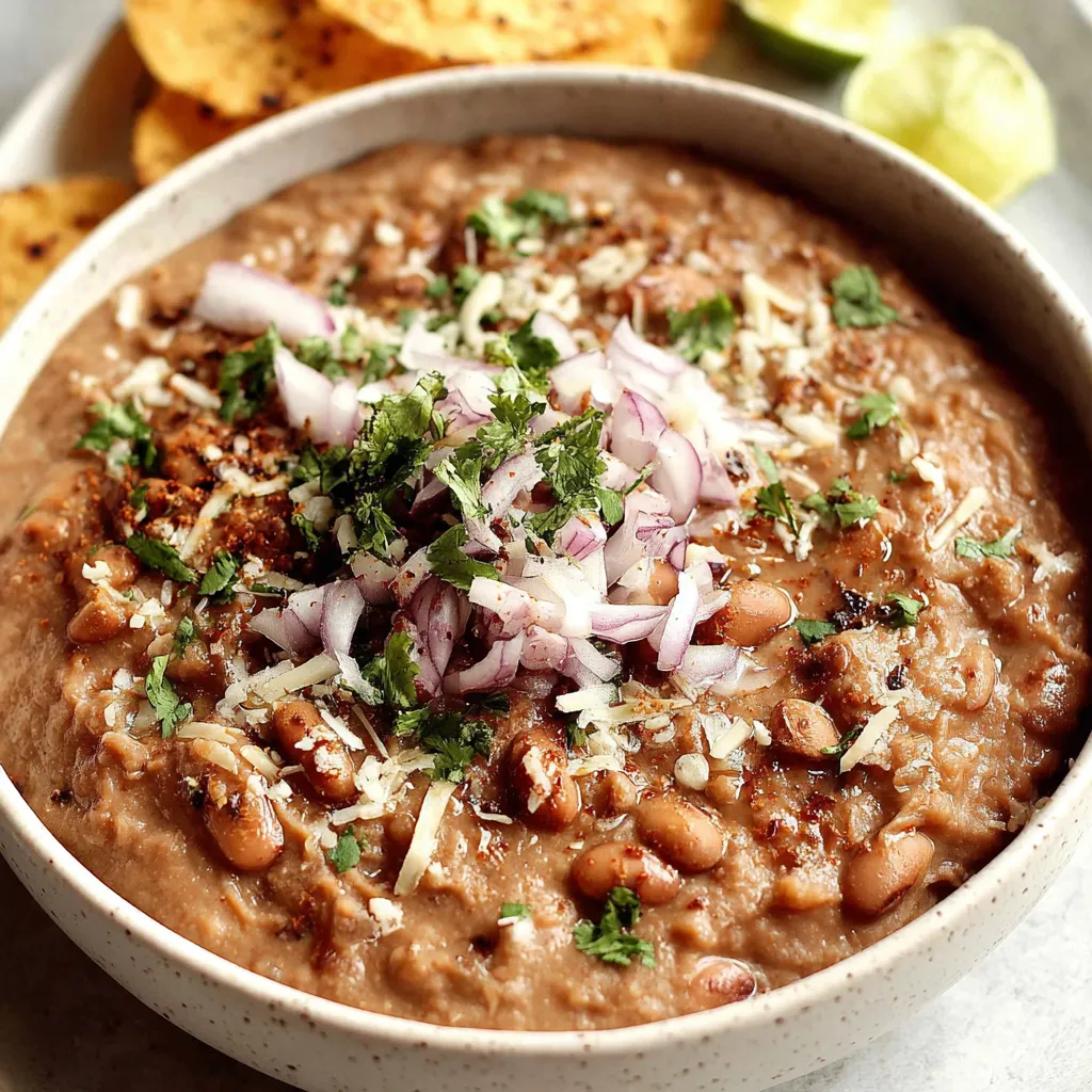 Authentic Creamy Refried Beans