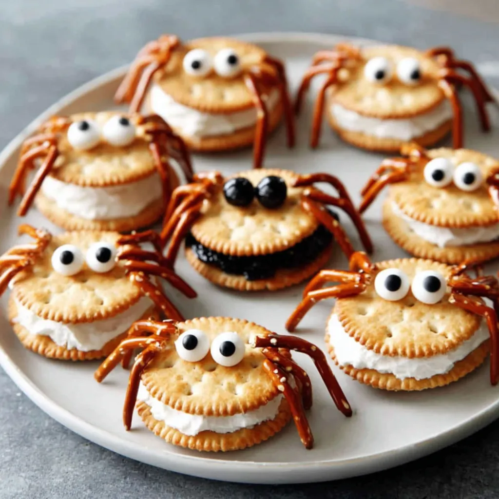 Spider Ritz Cracker Sandwiches