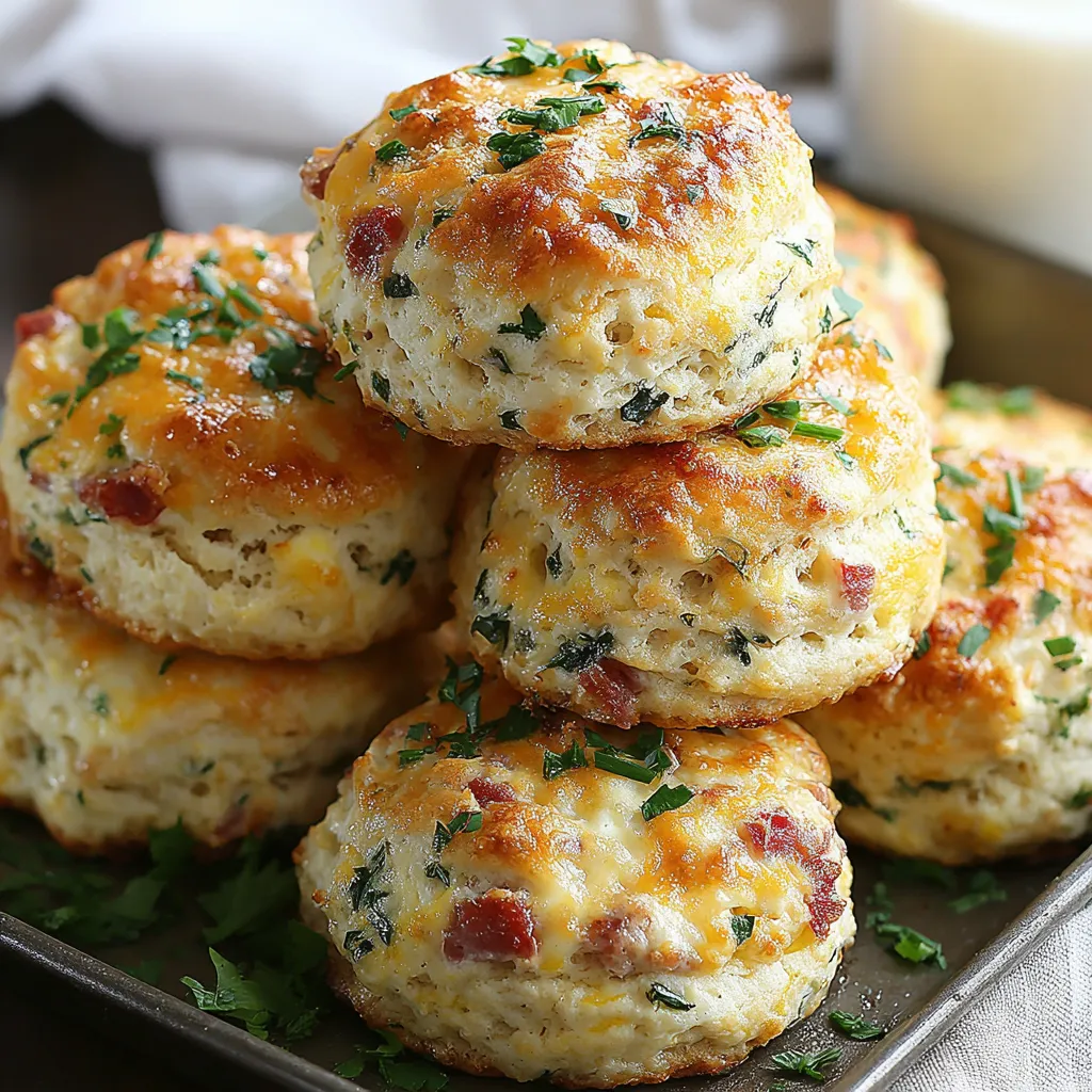 Meal-prepped breakfast biscuits wrapped and stored in containers for the week