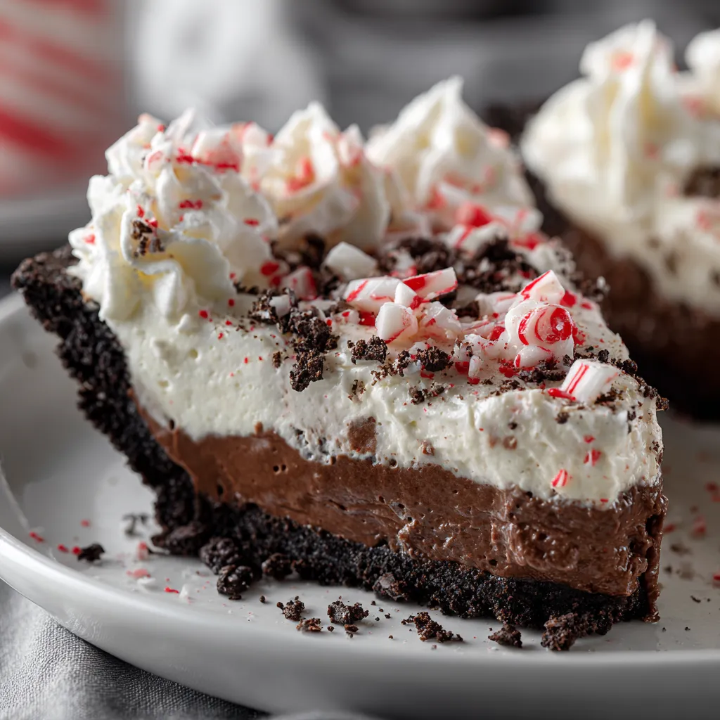 Folding whipped cream into peppermint cream cheese base