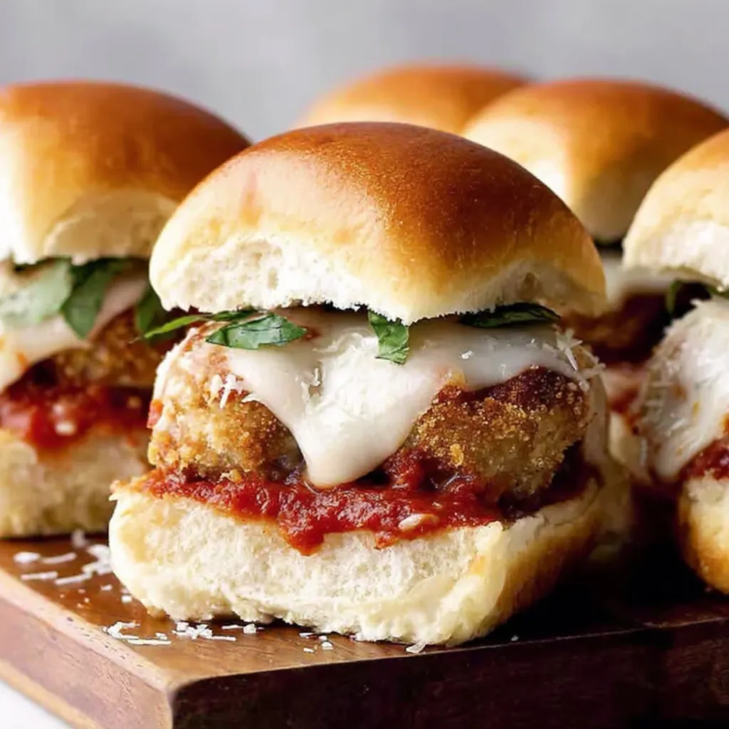 Chicken Parmesan Meatball Sliders