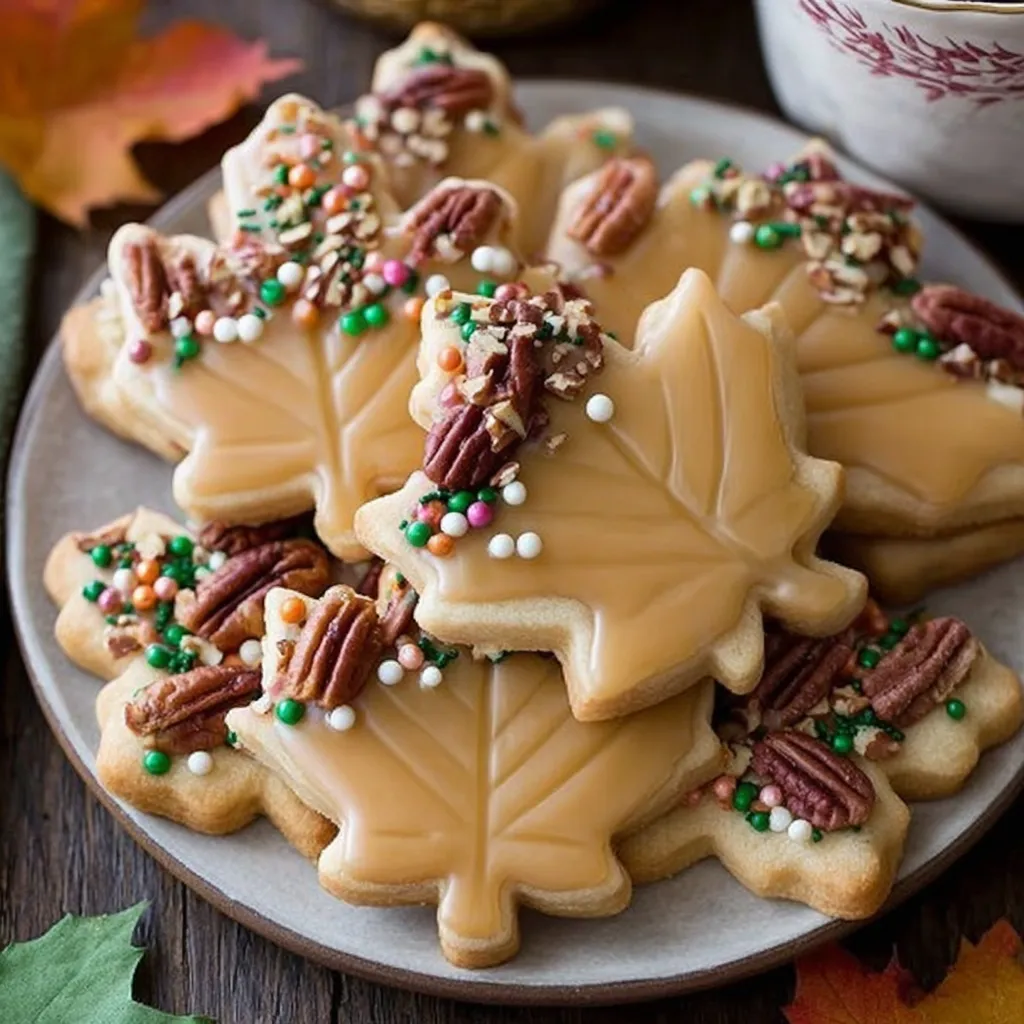 Glazed Maple Shortbread Cookies