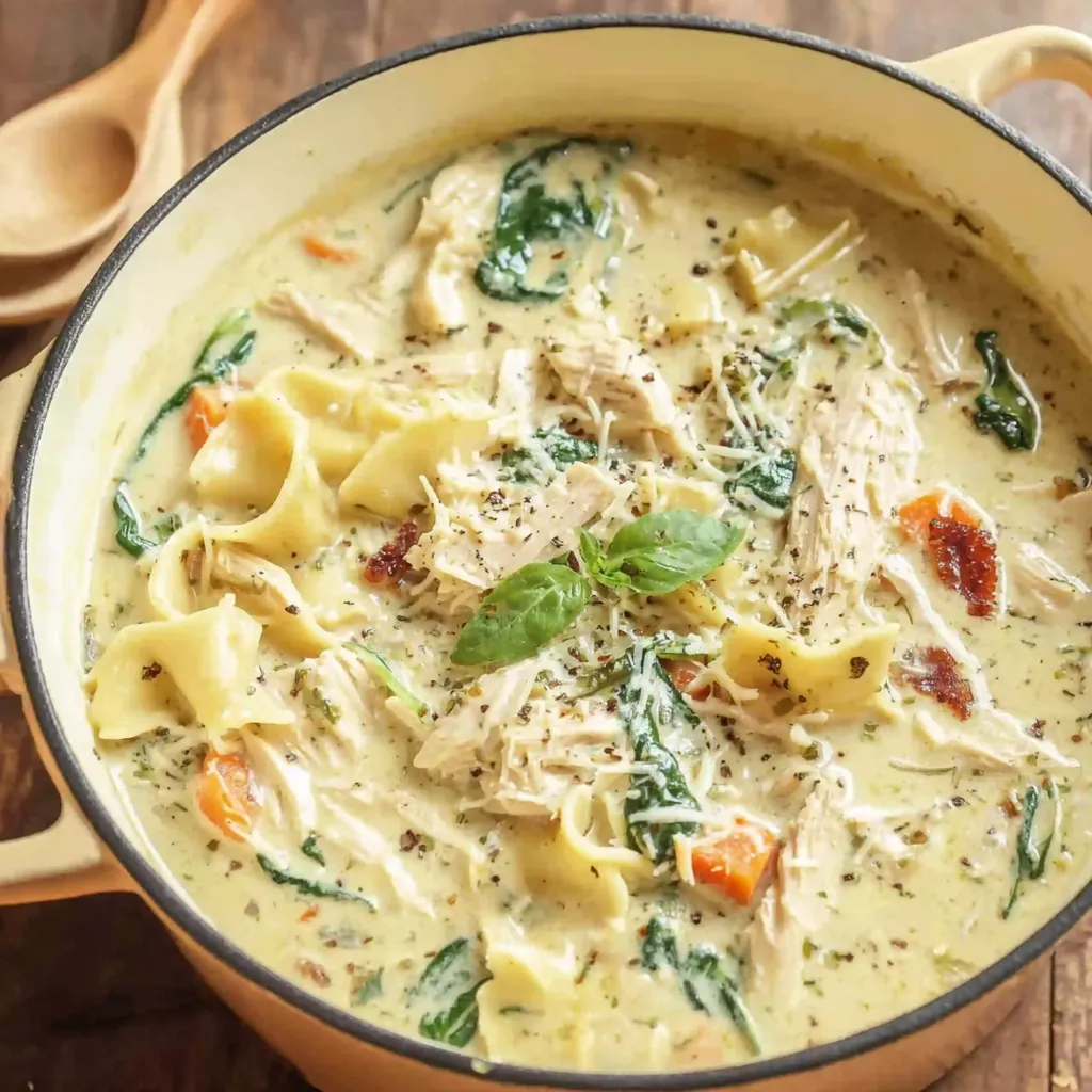 White Chicken Lasagna Soup