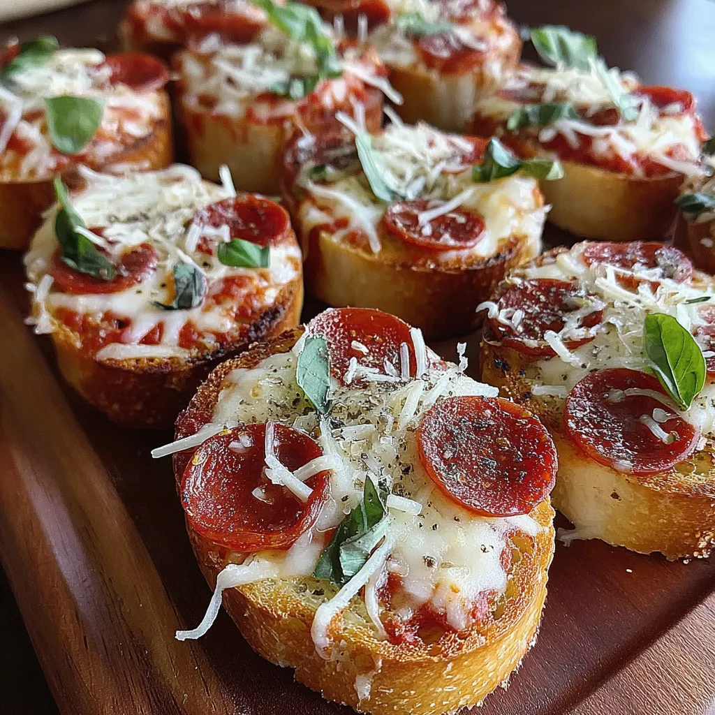 Mini Garlic Toast Pizzas