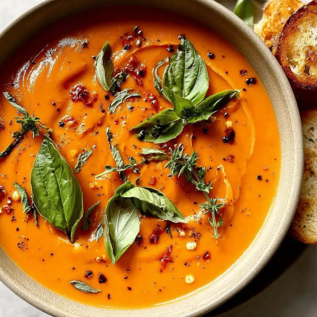 Middle-of-Winter Creamy Tomato Soup (Canned Tomatoes)