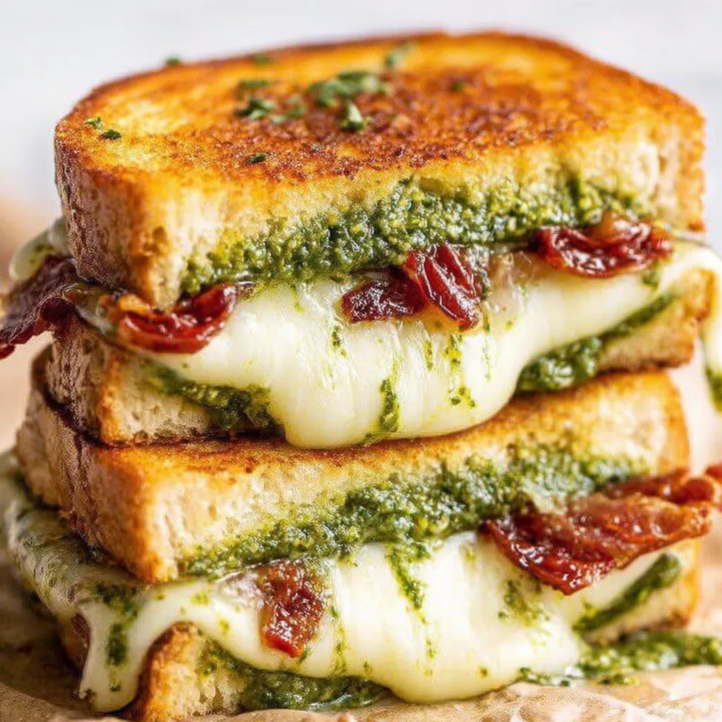 Sourdough Pesto Grilled Cheese