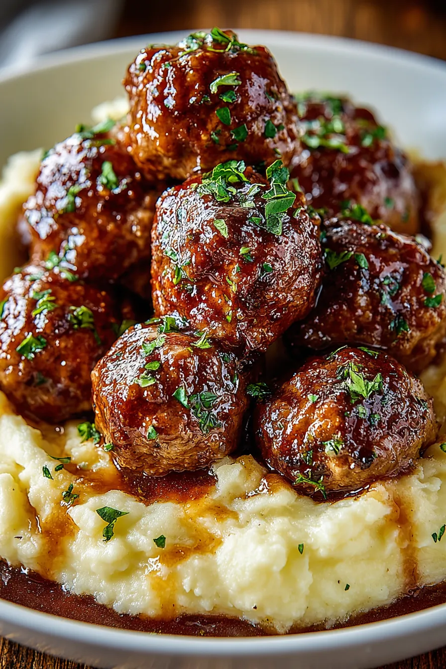 Creamy garlic mashed potatoes in a bowl with parsley