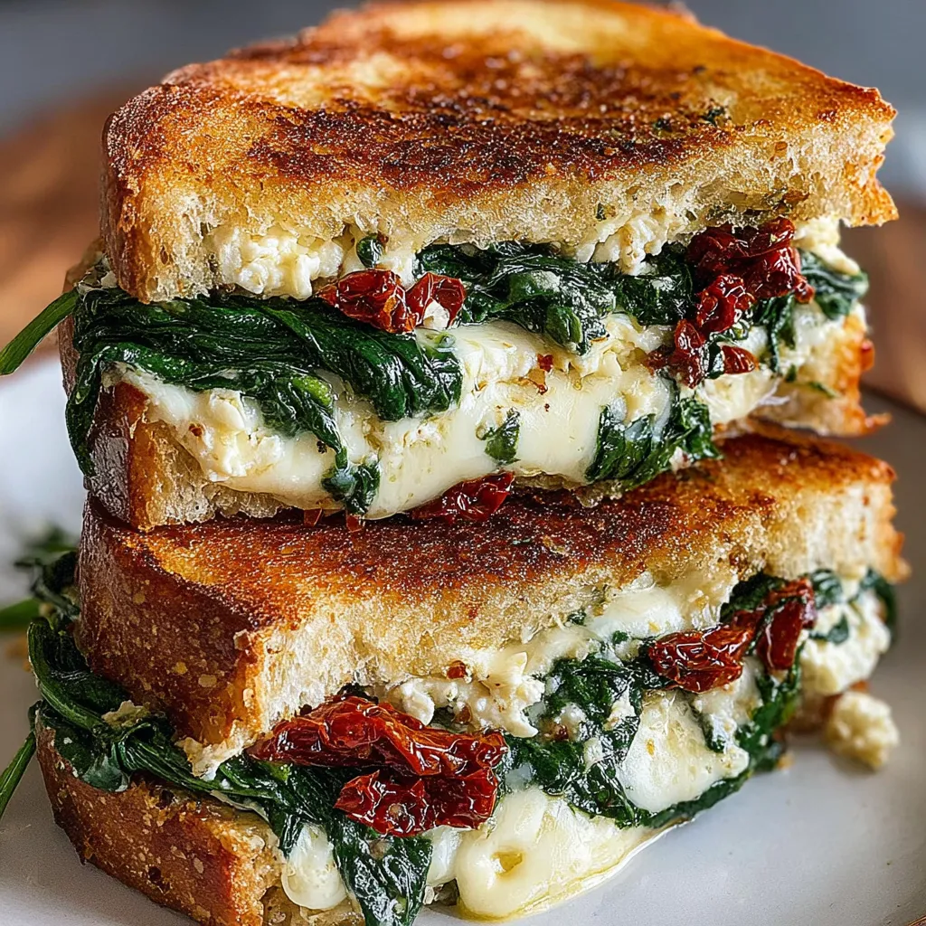 Mediterranean Spinach Grilled Cheese