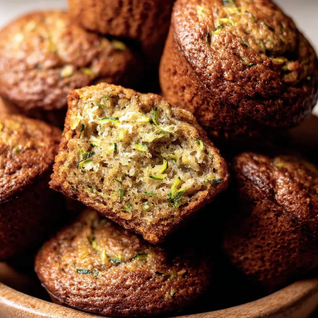 Moist Spiced Zucchini Muffins