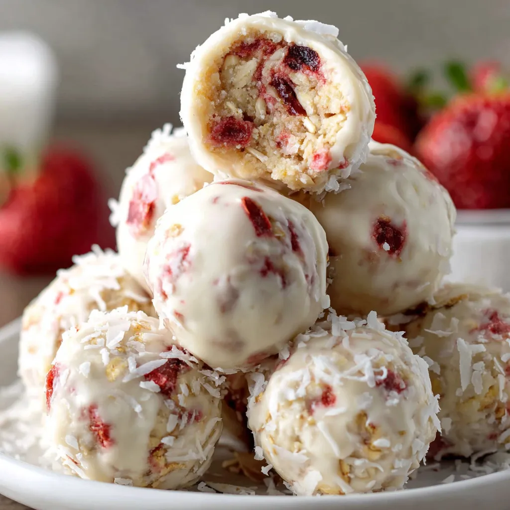 Strawberry Cheesecake Protein Balls