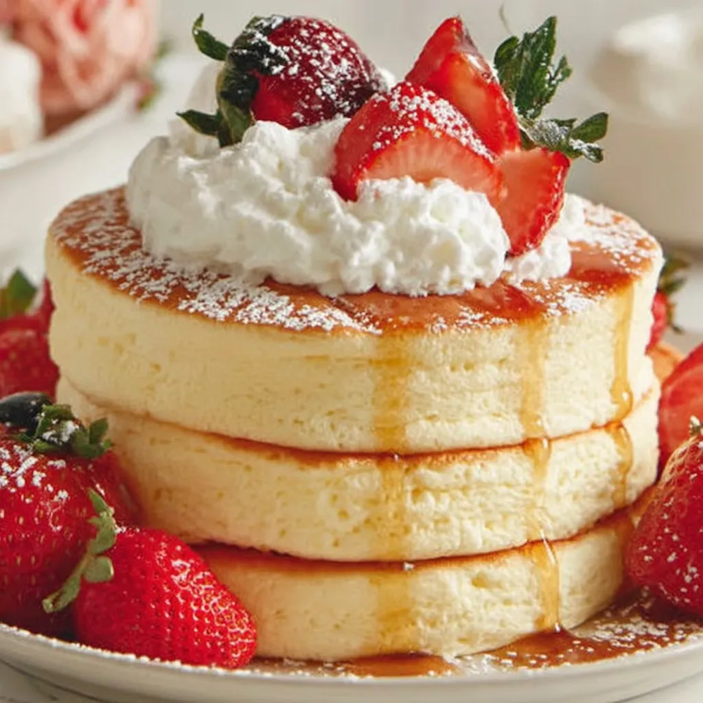 Fluffy Japanese Soufflé Pancakes