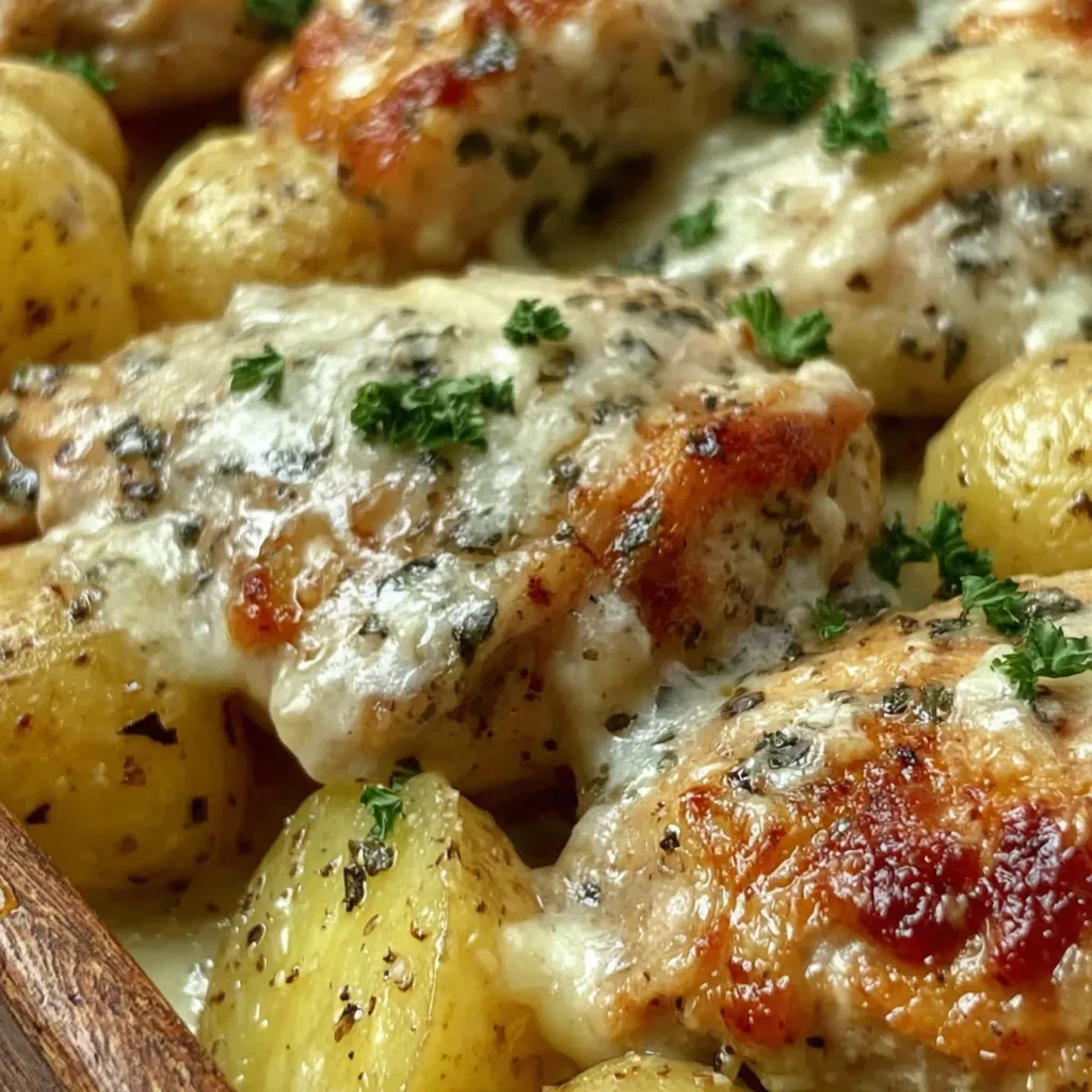 Garlic Parmesan Crockpot Chicken and Potatoes