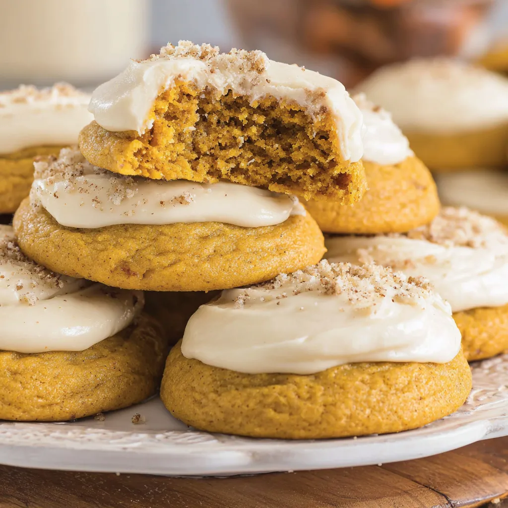 Pumpkin Spice Cookies with Cream Cheese Frosting