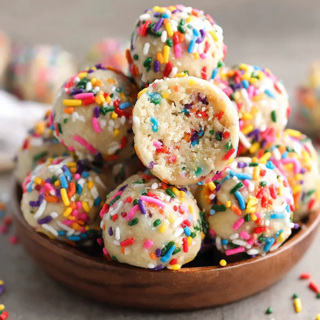 Birthday Cake Protein Balls