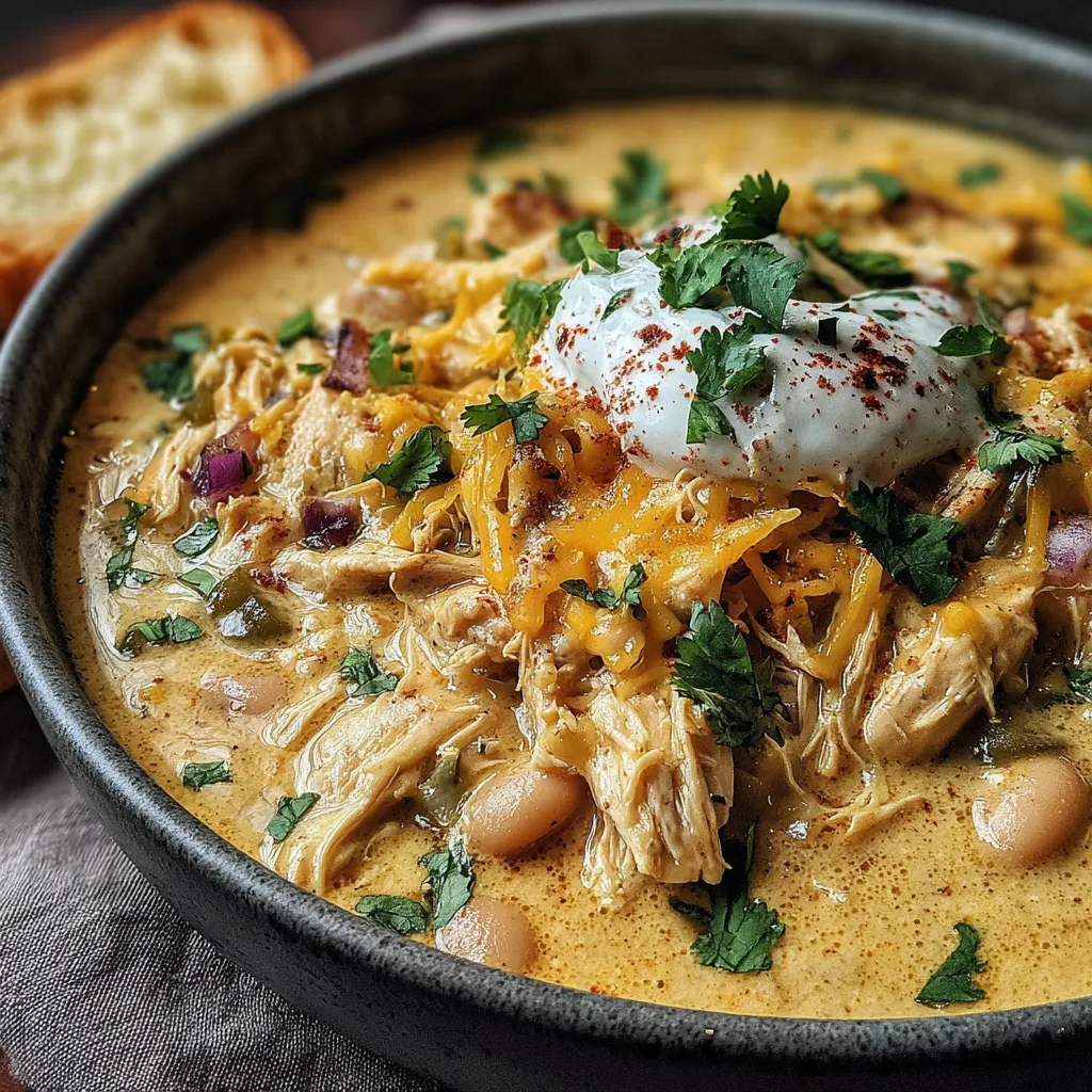 White Chicken Chili with Cream Cheese