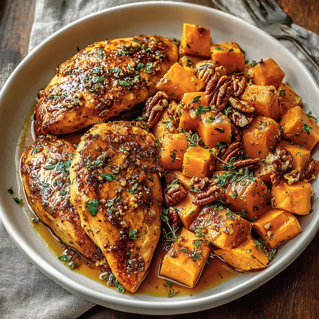 Maple-Glazed Chicken with Sweet Potatoes