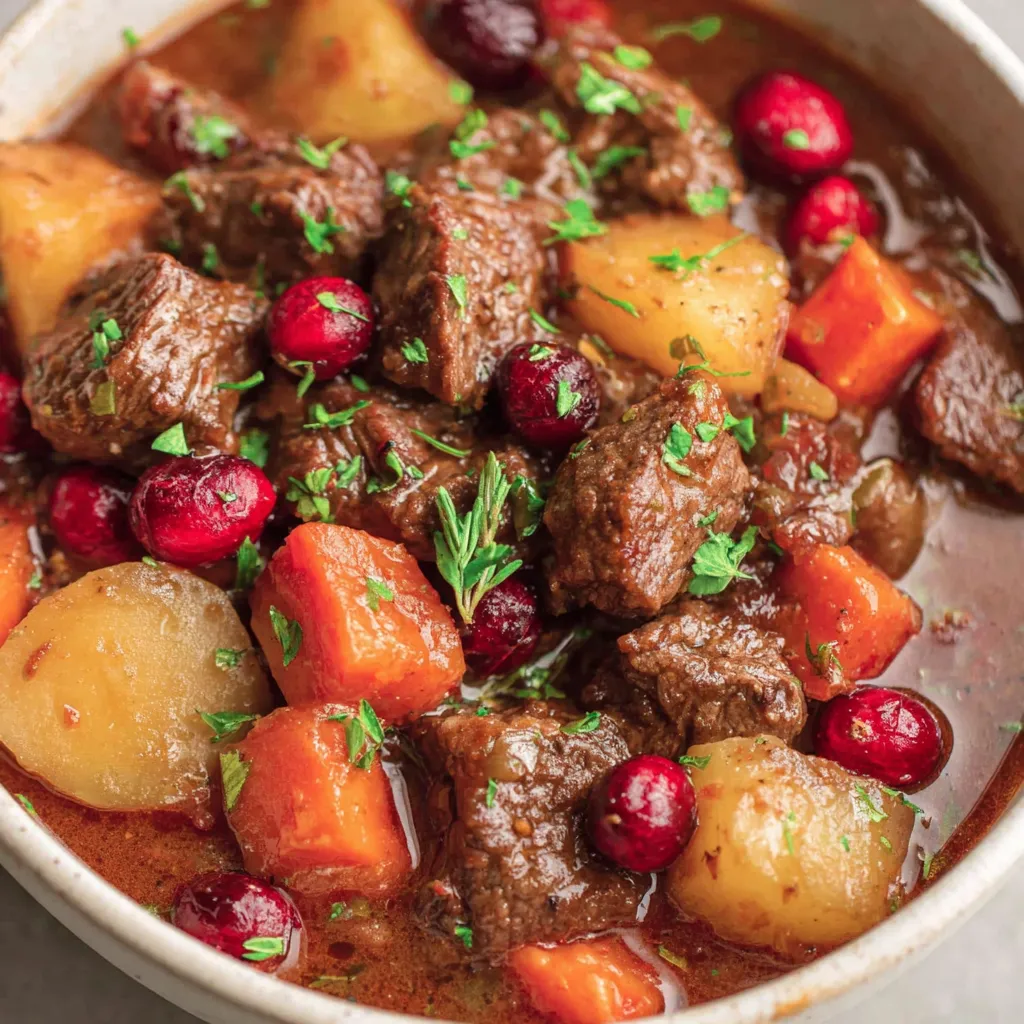 Cranberry Apple Beef Stew