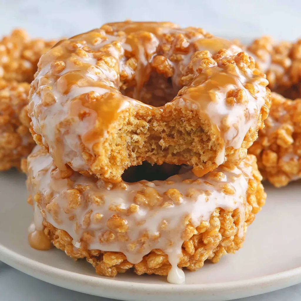 Pumpkin Rice Krispie Donuts