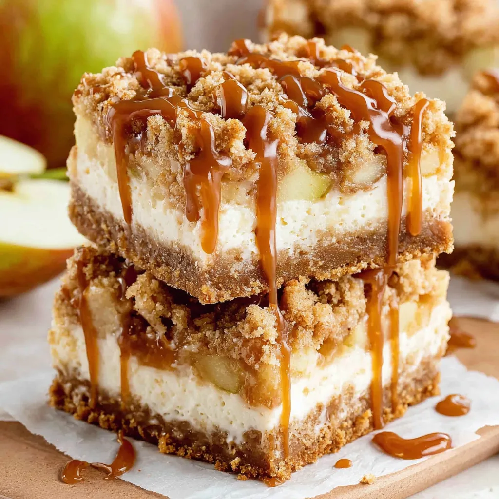 Caramel Apple Cheesecake Bars