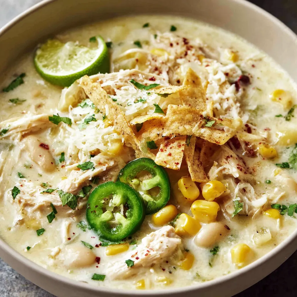 Creamy White Chicken Enchilada Soup