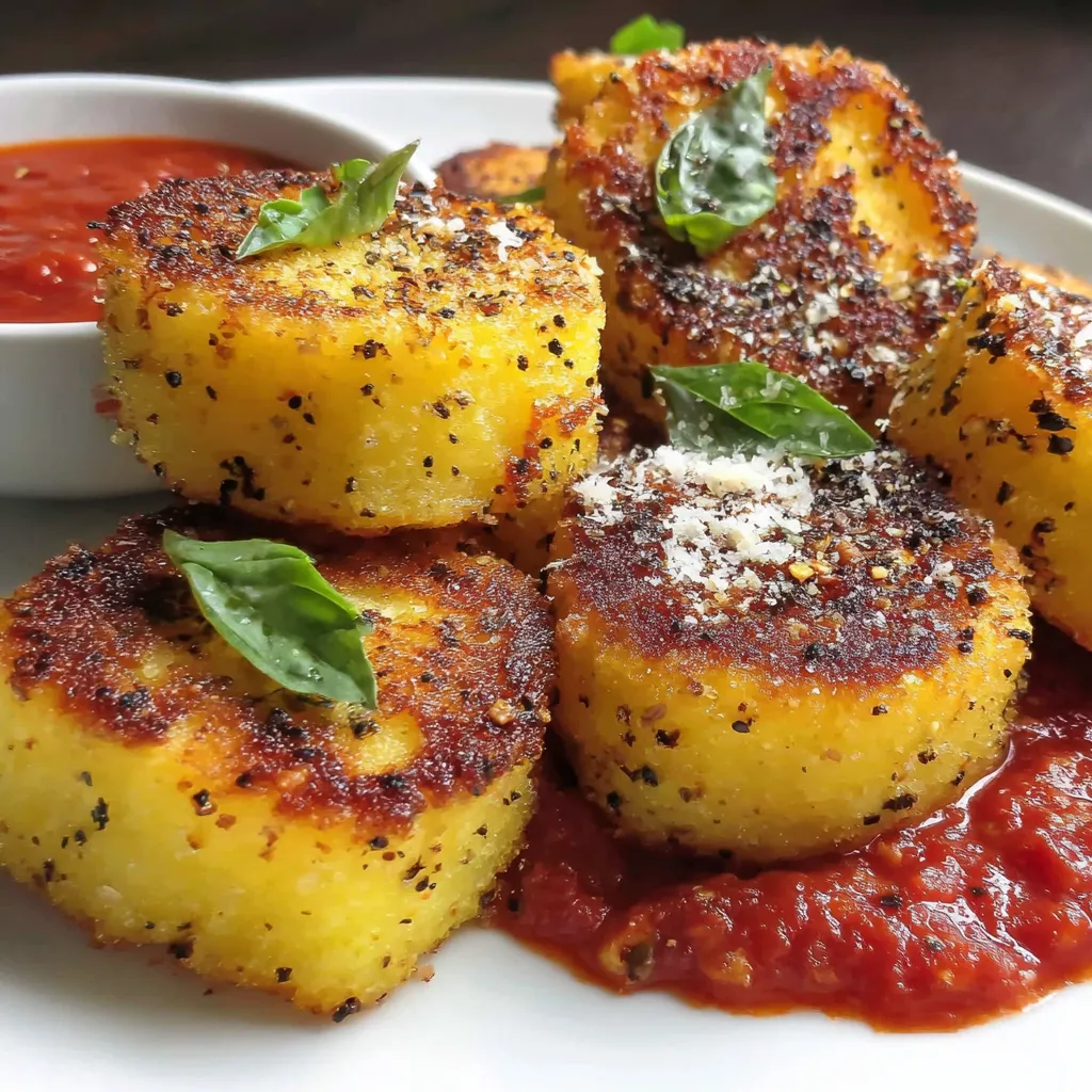Crispy Fried Polenta with Marinara Sauce