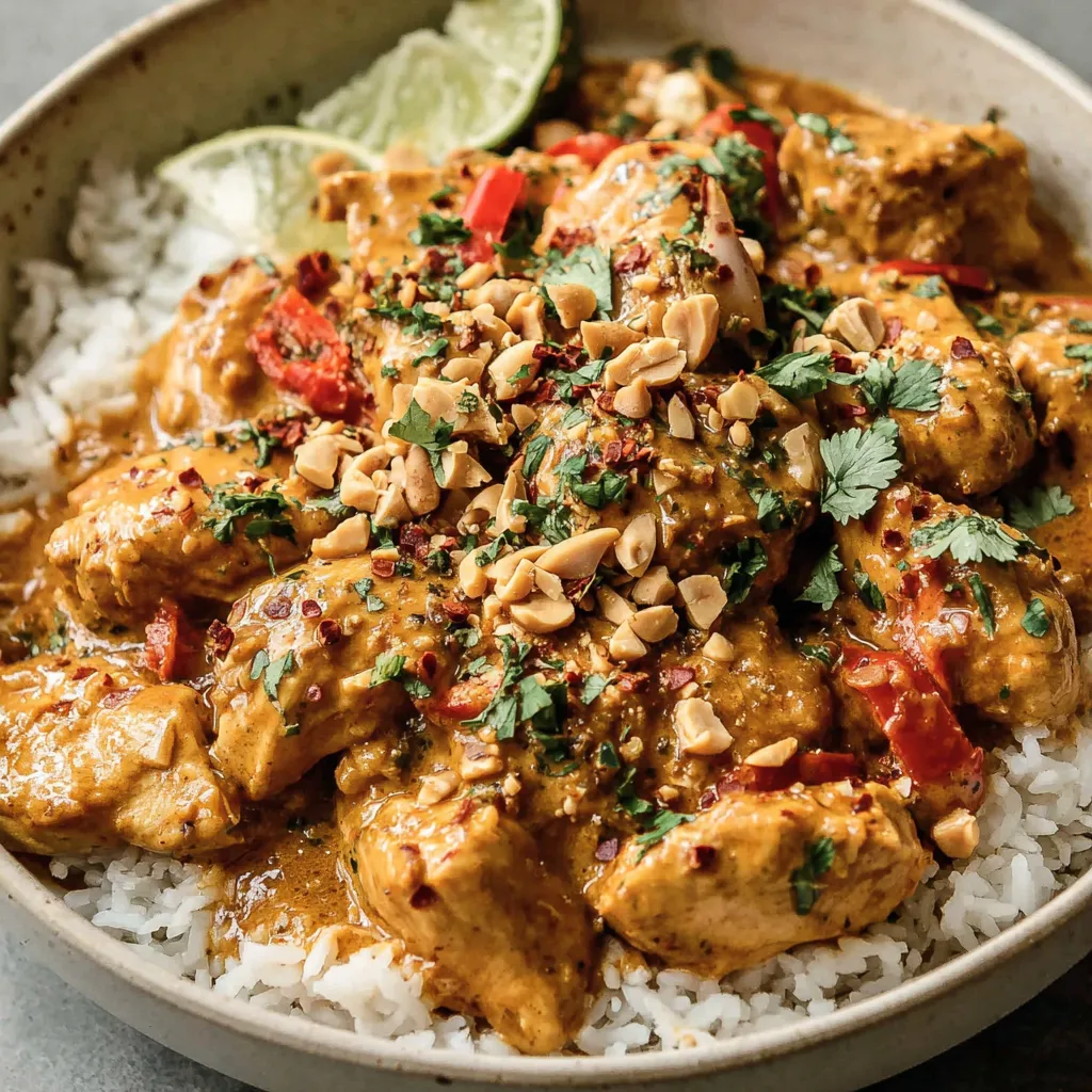 Slow Cooker Peanut Chicken