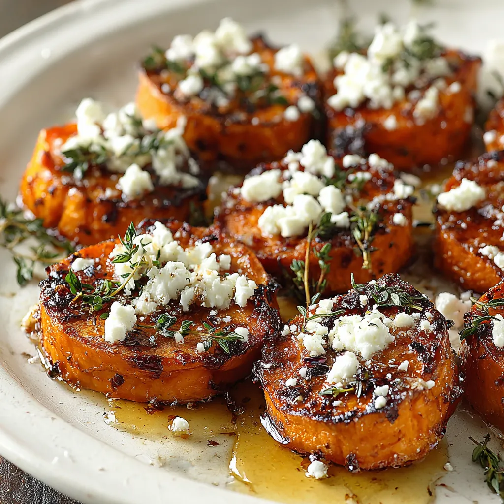 Sweet Potato Bites With Honey and Feta