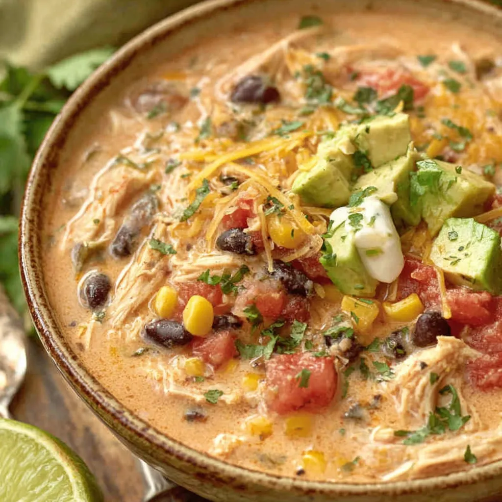 Slow Cooker Chicken Tortilla Soup