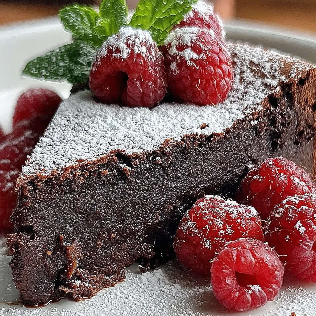 Fudgy Flourless Chocolate Cake