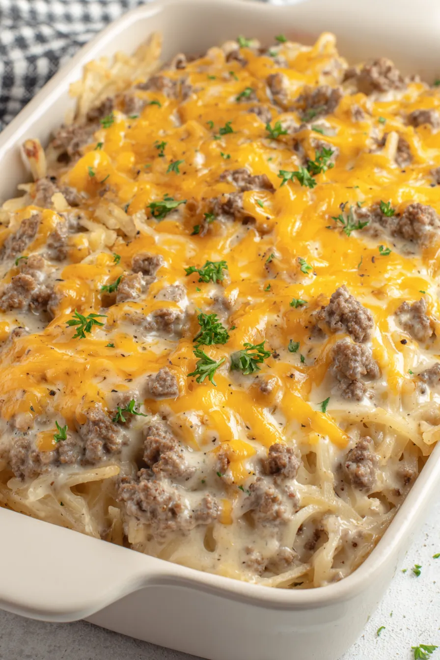 Shredded hashbrowns and cheese ready for mixing