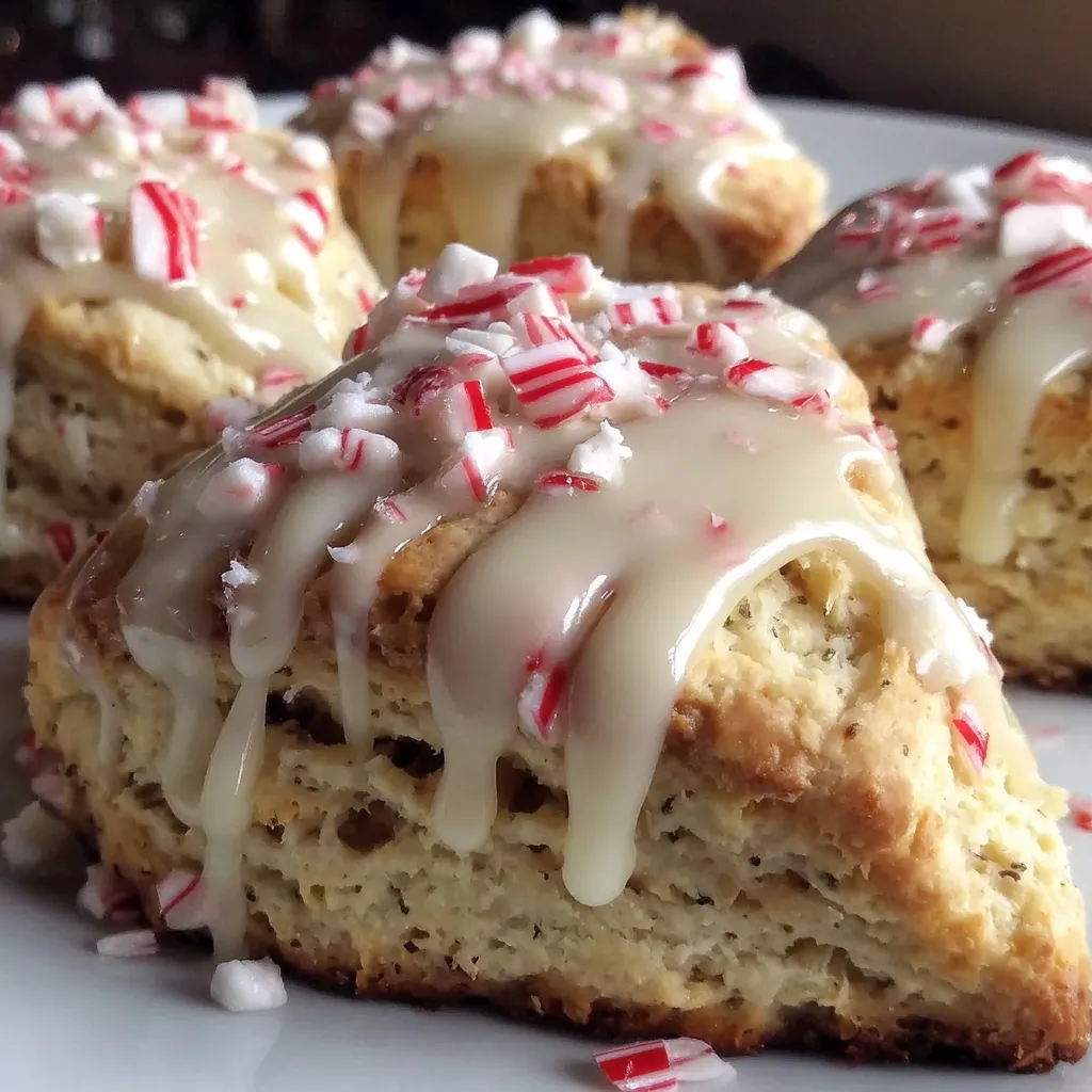 Peppermint White Chocolate Scones