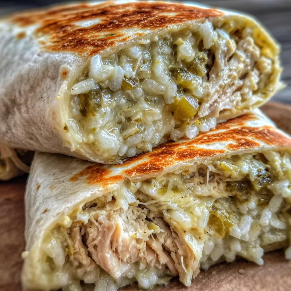 Smoked Chicken Green Chile Burrito