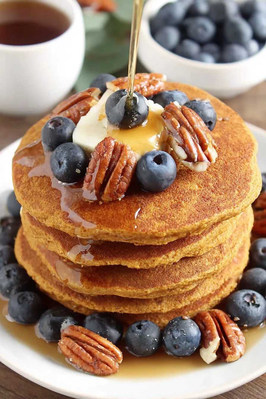 Cooking pancakes on skillet