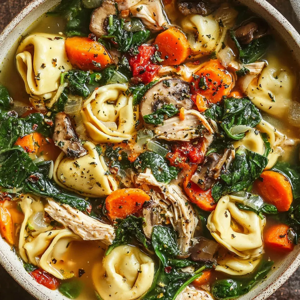 Bright & Cozy Chicken Tortellini Soup