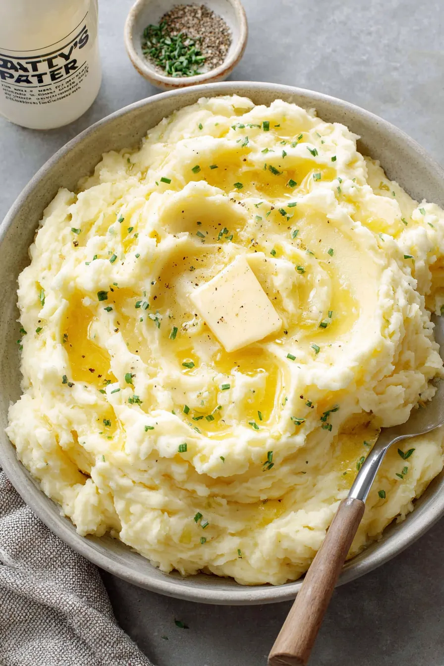 Instant Pot mashed potatoes in the inner pot
