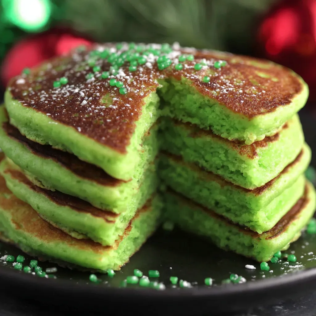 Grinch Pancakes — Bright Green Holiday Pancakes