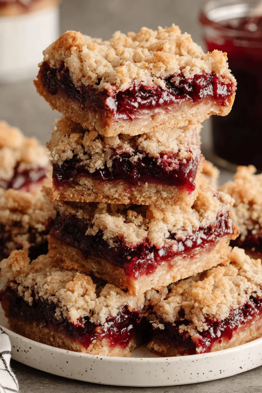 Cranberry oatmeal bars in a baking pan, warm and golden