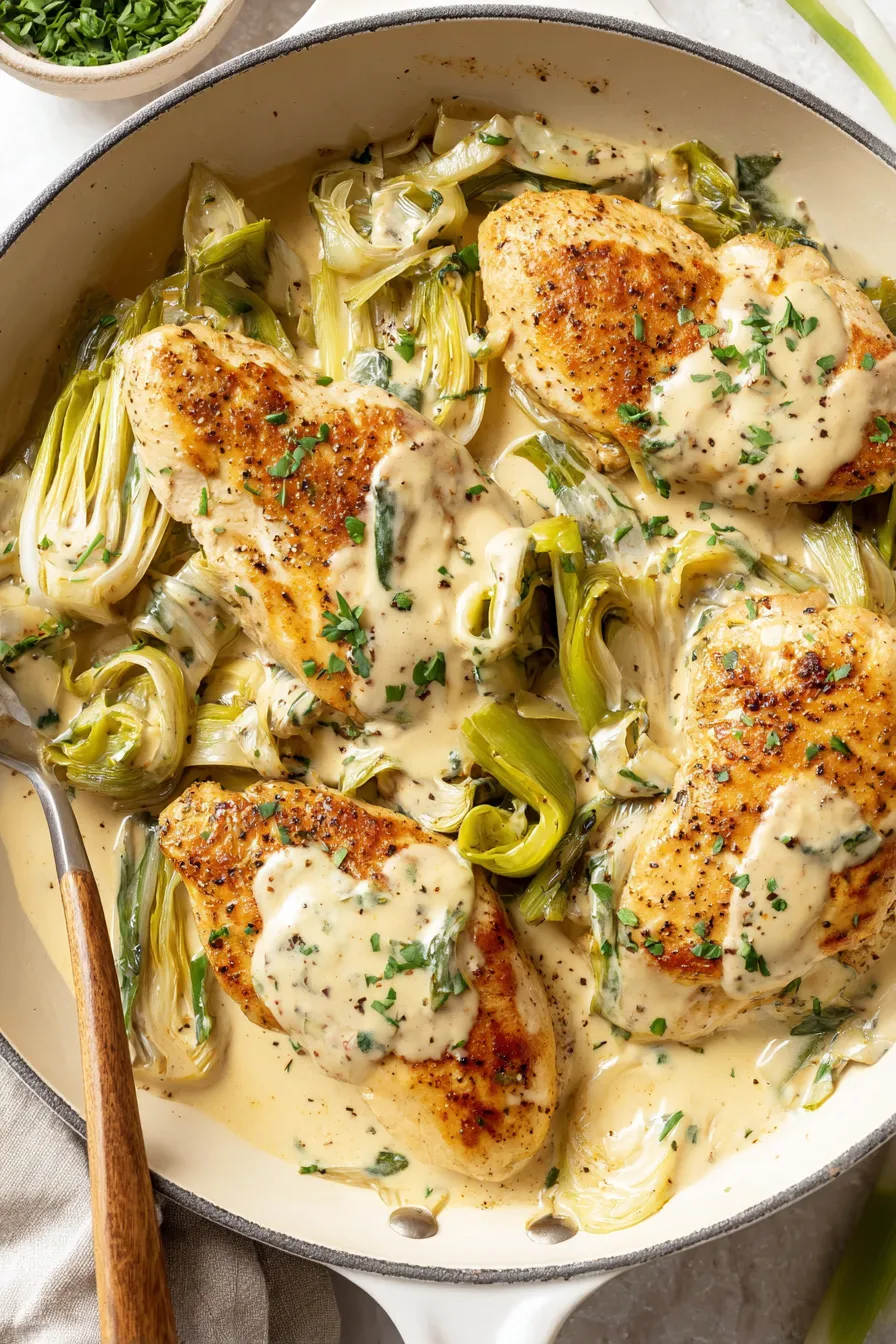 Seared chicken cutlets in skillet