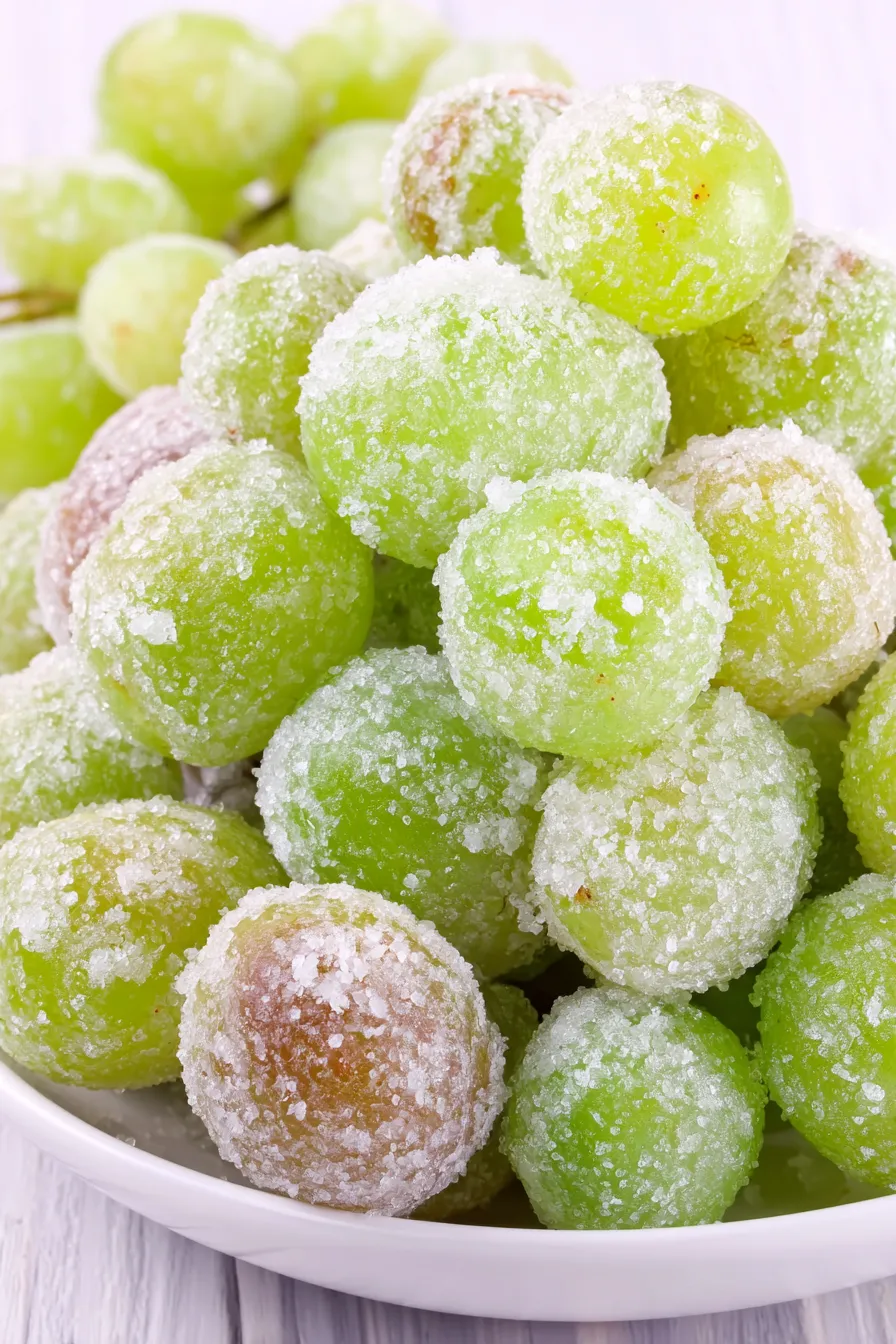 Champagne sugar grapes in a bowl